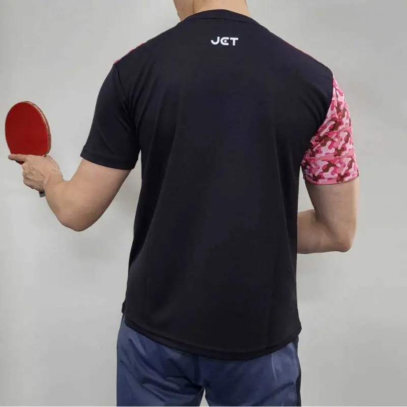 JET-2305 Sports Shirt – Black / Red Camouflage Photo 2