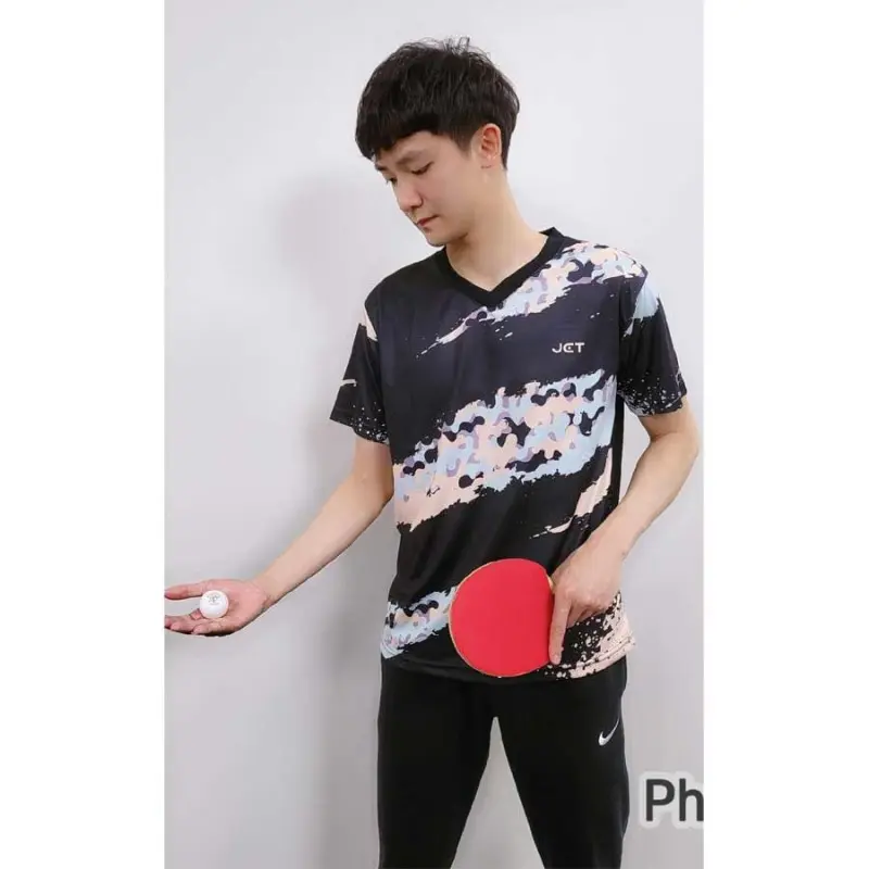 JET-2306 Sports Shirt – Black / Camouflage