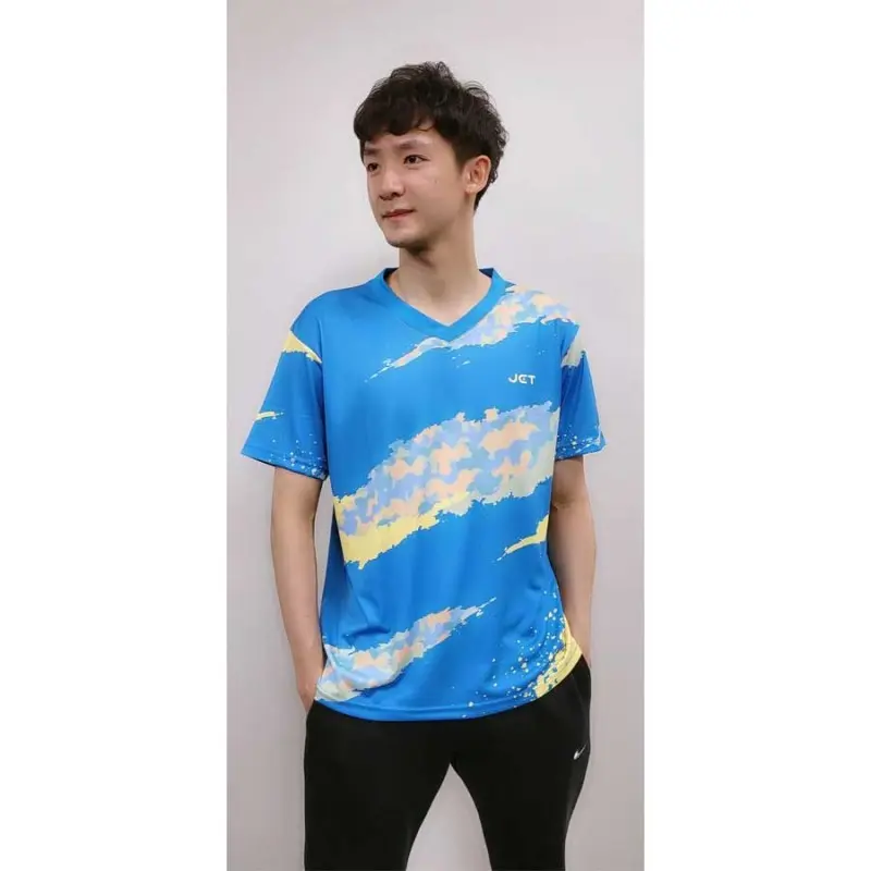 JET-2307 Sports Shirt – Light Blue / Camouflage